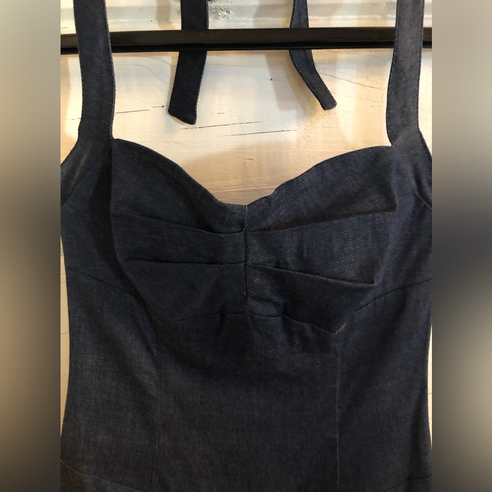 Retro “ Dirty Dancing” style soft denim dress